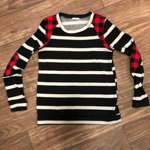 Buffalo Check/Striped Long Sleeve Tunic